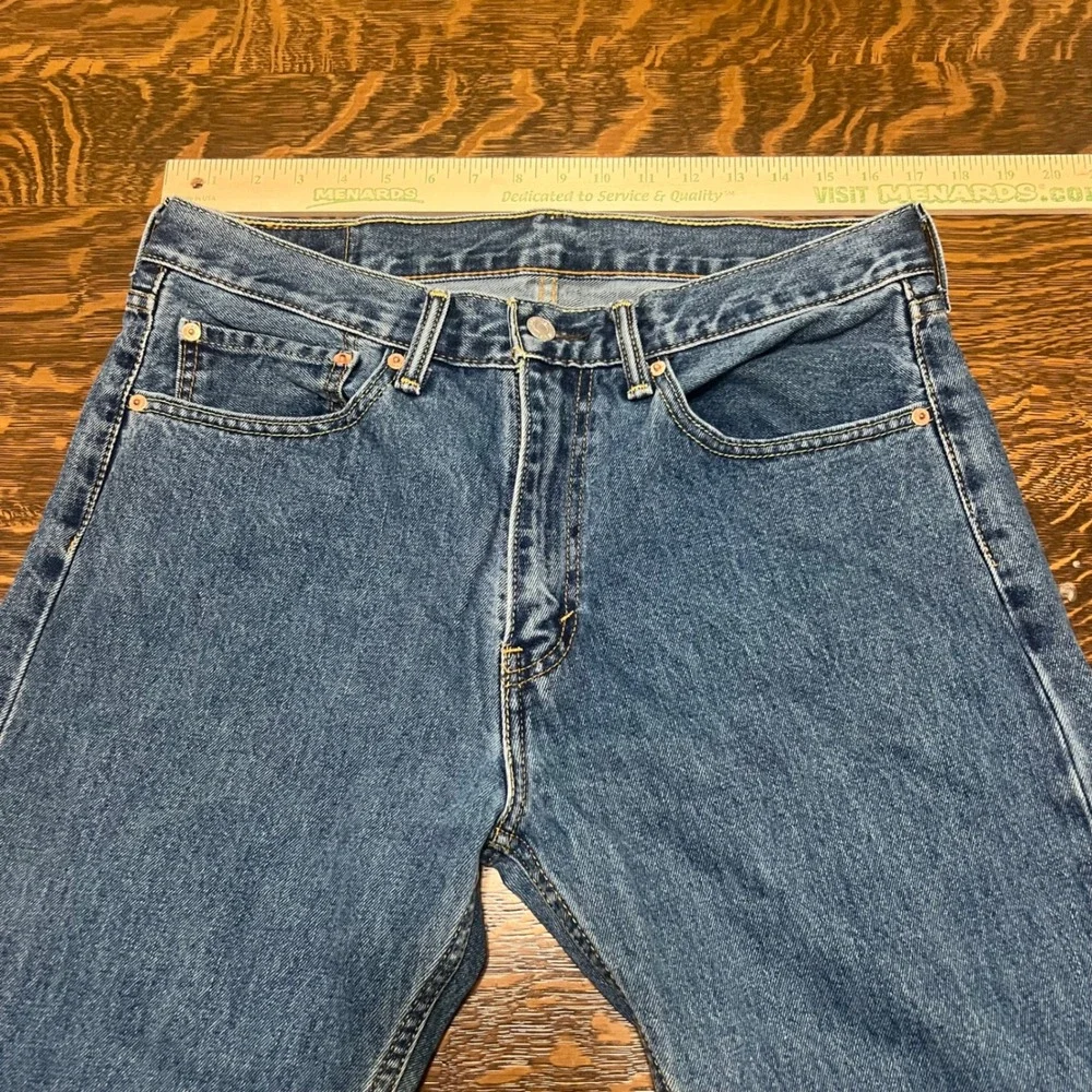 Levi's 505 Regular Fit Jeans Mens 34x32 Blue Denim Straight Leg 00505-4891